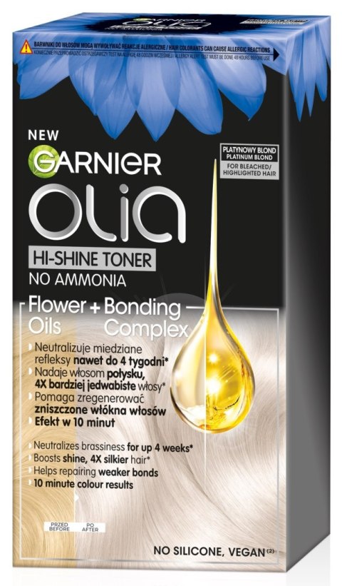 GARNIER Olia Hi-Shine Toner do włosów blond - Platynowy Blond 1op.