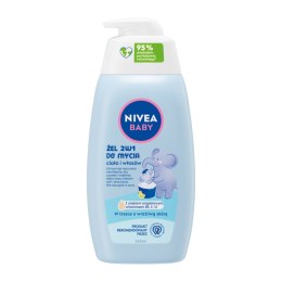 NIVEA BABY Żel d/mycia ciała/wł 500ml z pom. 80512