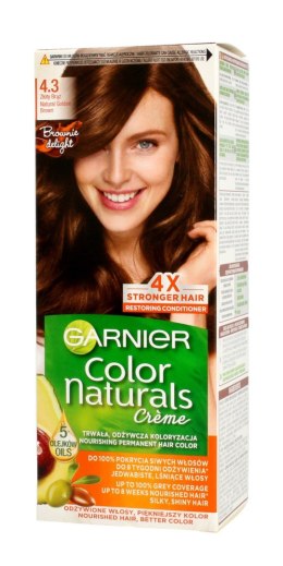 Garnier Color Naturals Krem koloryzujący nr 4.3 Naturalny Złoty Brąz 1op