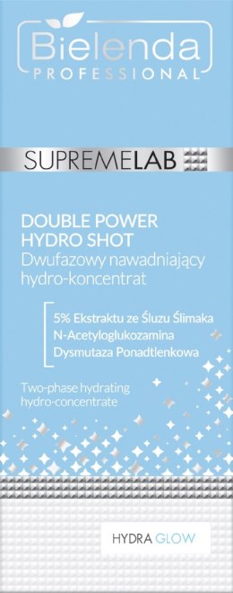 BIELENDA PROFESSIONAL Supremelab Hydra Glow Double Power Hydro Shot Dwufazowy nawadniający Hydro-koncentrat do twarzy 30 ml